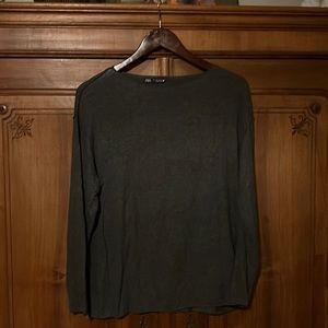 Zara Size Large Soft comfy lightweight long sleeve dark grey only worn once